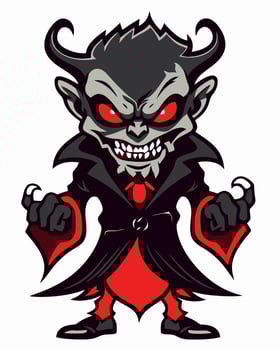 cloaked demon illustration vector