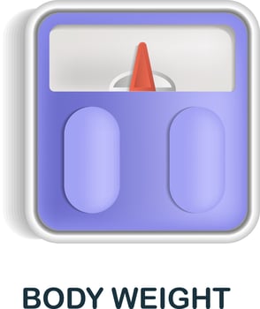 Body Weight icon. 3d illustration from health check collection. Creative Body Weight 3d icon for web design, templates, infographics and more vector