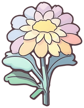 Flower sticker transparent illustration. png