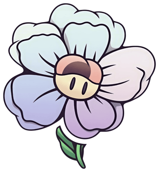 Flower sticker transparent illustration. . png