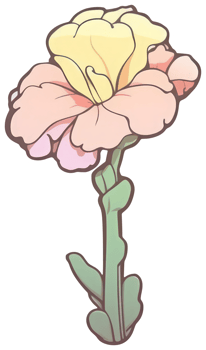 Flower sticker transparent illustration. . png