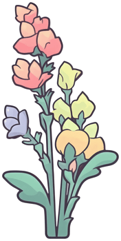 Flower sticker transparent illustration. . png