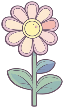 Flower sticker transparent illustration. . png