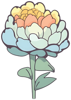 Flower sticker transparent illustration. . png