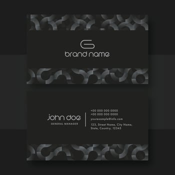 Modern Business Cards Design In Black Color For Advertising. vector