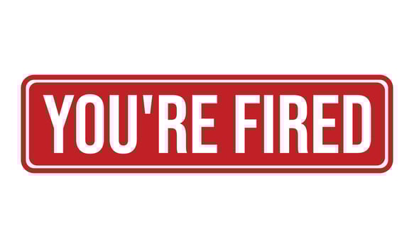 You are Fired Rubber Stamp Seal Vector