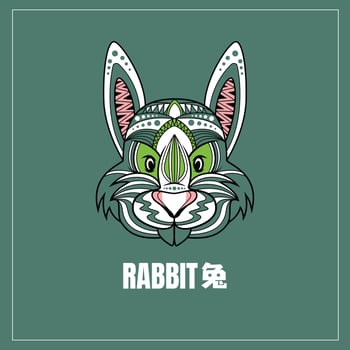 Free vector hand drawn rabbit illustration