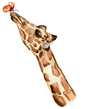 Watercolor giraffe illustration. png