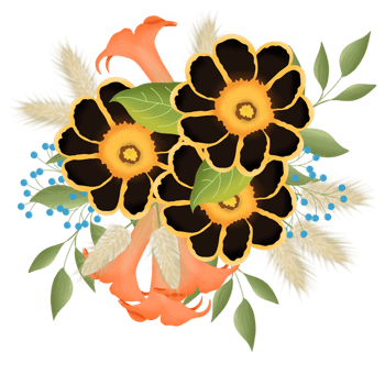flower bouquet illustration png