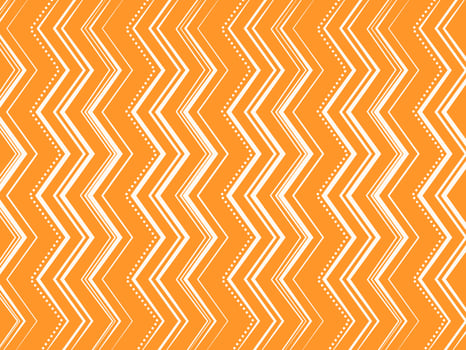Abstract Zig Zag Lines Pattern Background In Orange And White Color. vector