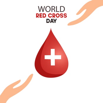 World red cross day concept vector illustration, 8th may red cross health concept with vector