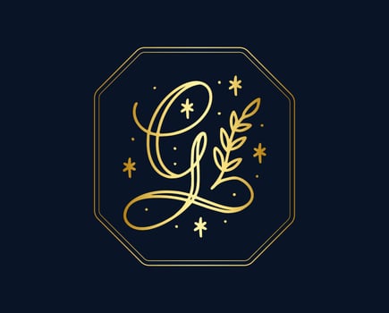 Beauty and fashion G letter logo vector