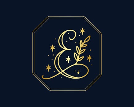 Beauty and fashion E letter logo vector