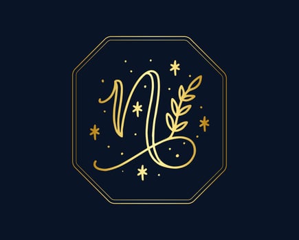 Beauty and fashion N letter logo vector