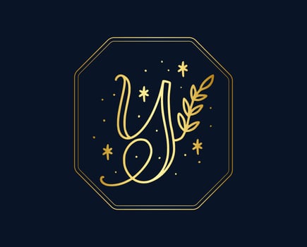 Beauty and fashion Y letter logo vector