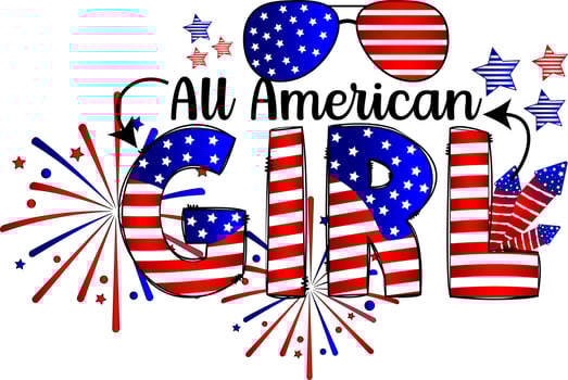 All American girl vector