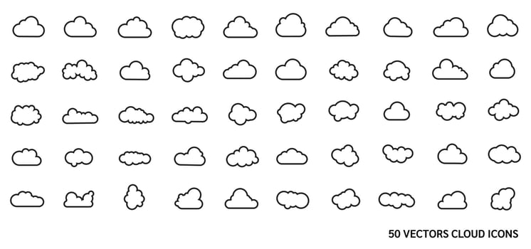 Cloud icon illustration.  Data storage concept. vector