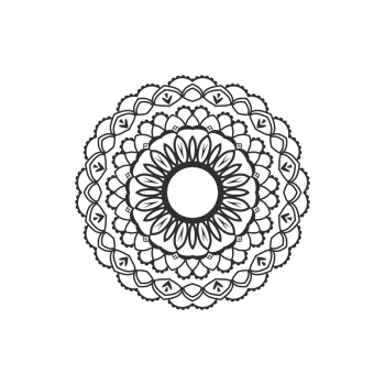 mandala decorative and ornamental design for coloring page, greeting card, invitation, tattoo png