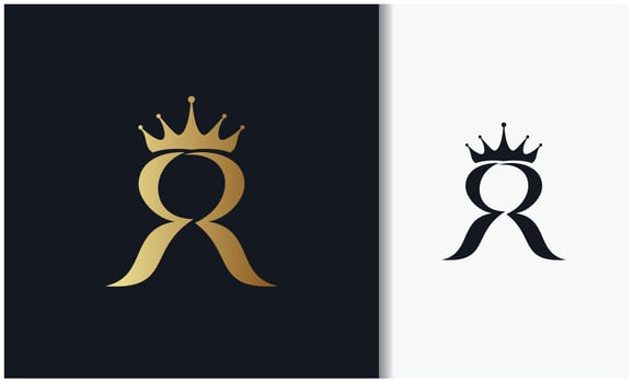 crown logo with double R lettering vector