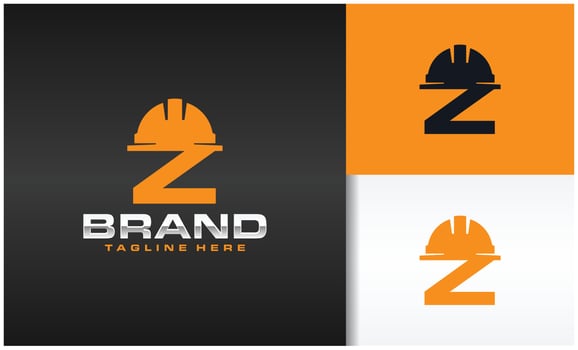 initials Z cap construction logo vector