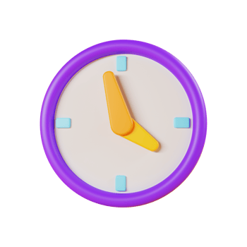 Front view 3D clock model png