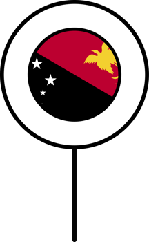 Papua New Guinea flag circle pin icon. png