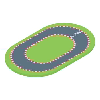 Racing track icon isometric vector. Race team vector