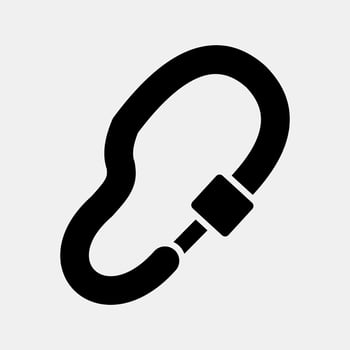 Icon carbine. Camping and adventure elements. Icons in glyph style. Good for prints, posters, logo, advertisement, infographics, etc. vector
