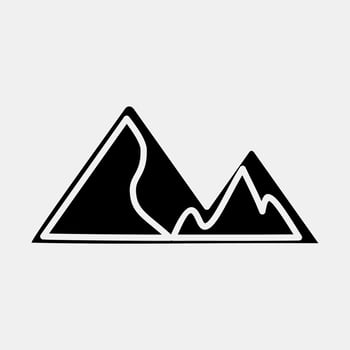 Icon mountains. Camping and adventure elements. Icons in glyph style. Good for prints, posters, logo, advertisement, infographics, etc. vector
