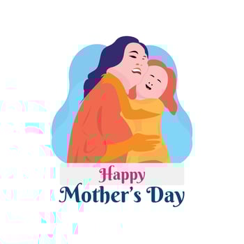 Happy Mothers day free vector illustration