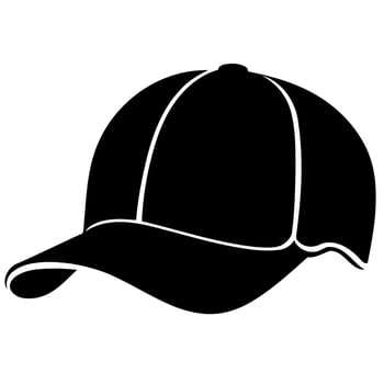 baseball sports cap in black and white vector