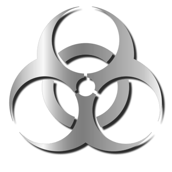 SILVER LOGO BIOHAZARD png