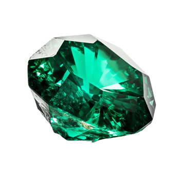 Emerald, white background, transparent background. png