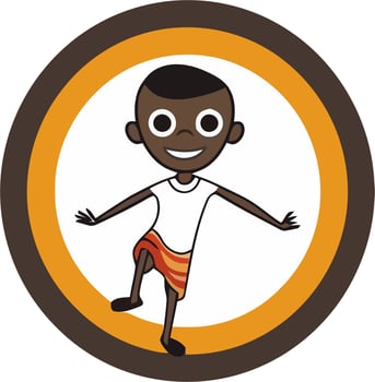Little african boy vector