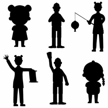 chinese new year icon set vector