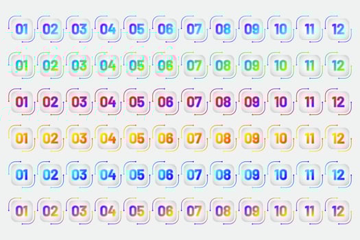 Round Corner Square Shape Bullet Point vector