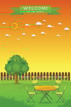 Beautiful Gardening vector illustration