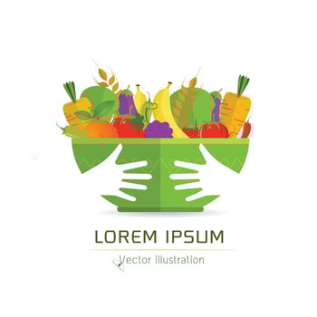 Salad bowl vector
