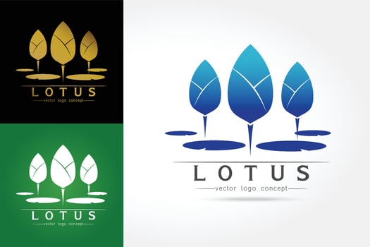 Lotus flower logo vector