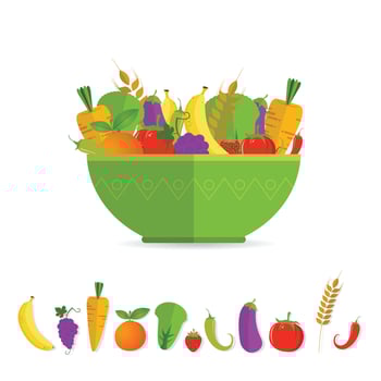 Salad bowl vector