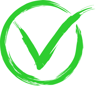 Green check mark icon logo symbol in a circle. Tick symbol green color transparent png