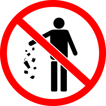 Do not litter, prohibition sign, keep it clean design transparent png