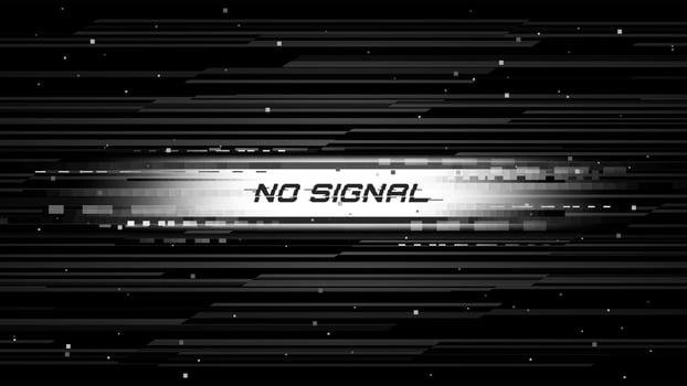 No signal screen glitch, broadcast fail backdrop vector