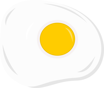 Sunny side up fried egg icon transparent background png