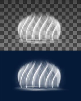 Fountain cascade, realistic spiral water jets vector