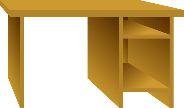 3D desk brown table transparent background png