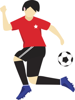 Boy playing with ball transparent background png