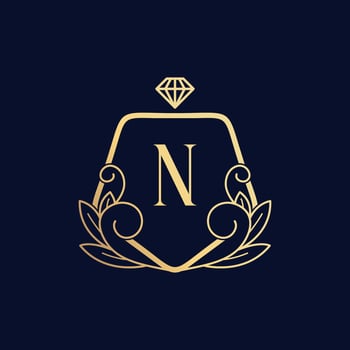 Vector Premium Luxurious Perfume Logo N