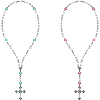 Vector Design of rosary with cross
