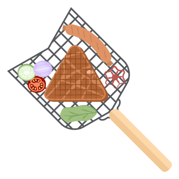 Delicious Grilled Beef Smoked Roasts Steak Cooked Meat on an Iron Grill png